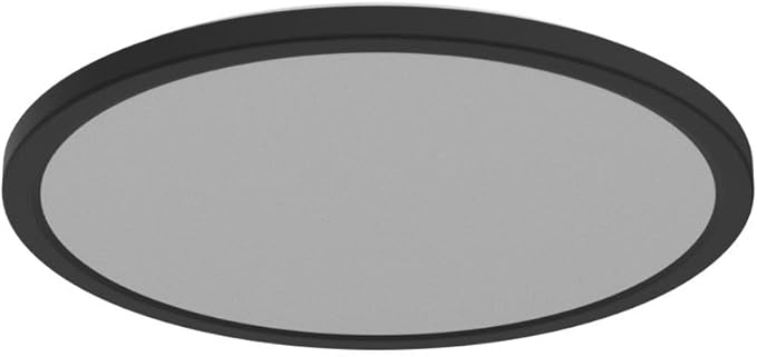 RGB Flush Mount LED Ceiling Light with Remote, 12 Inch Ceiling Light Fixture with Color Changing Backlight, 3000K-6500K Dimmable, 24W for Bedroom Kids Room Black