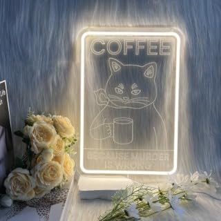 COFFE LED Neon Sign for Wall Decor USB Adjustable Brightness Living Room Bars Barbers Pub Wedding Party Salon Club Gatherings Gaming Room Man Cave Halloween Christmas Birthday Art Wall Decor