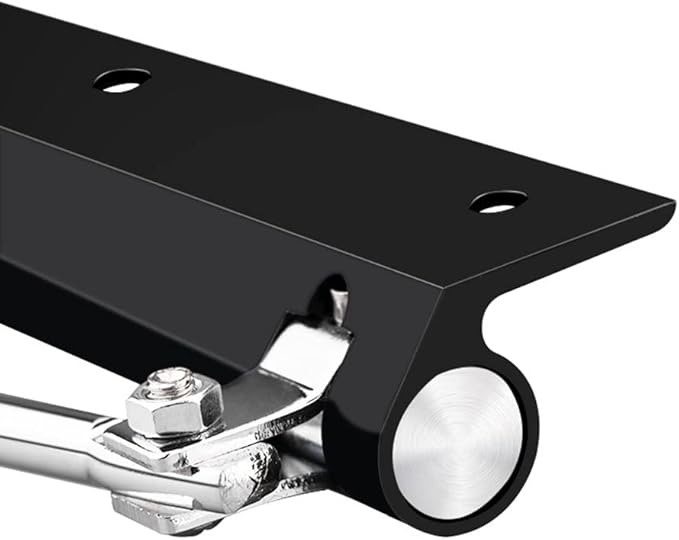 zeng Automatic Door Closer, 304 Stainless Steel, Surface Mounted, Adjustable Spring, Commercial and Residential (Black)
