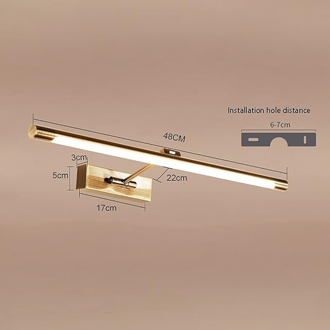 LED Bathroom Mirror Light - 48cm Waterproof Vanity Lamp with 3 Color Modes for Makeup & Bathroom Lighting(6000k)