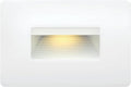 Hinkley Landscape Lighting Luna Horizontal 12v Step Light, Low-Voltage, 2700K, Fits Standard Gang Junction Box, Integrated LED, Satin White