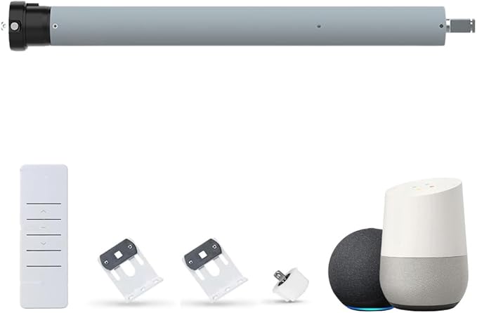 Tuya WiFi Smart Roller Shade Motor 45mm, Electric Blinds Motor No Hub Needed, Compatible with Alexa Google Home, App Control, Heavy Duty Retrofit Kit. (20 N.m for Φ50mm（2") Groove Tube