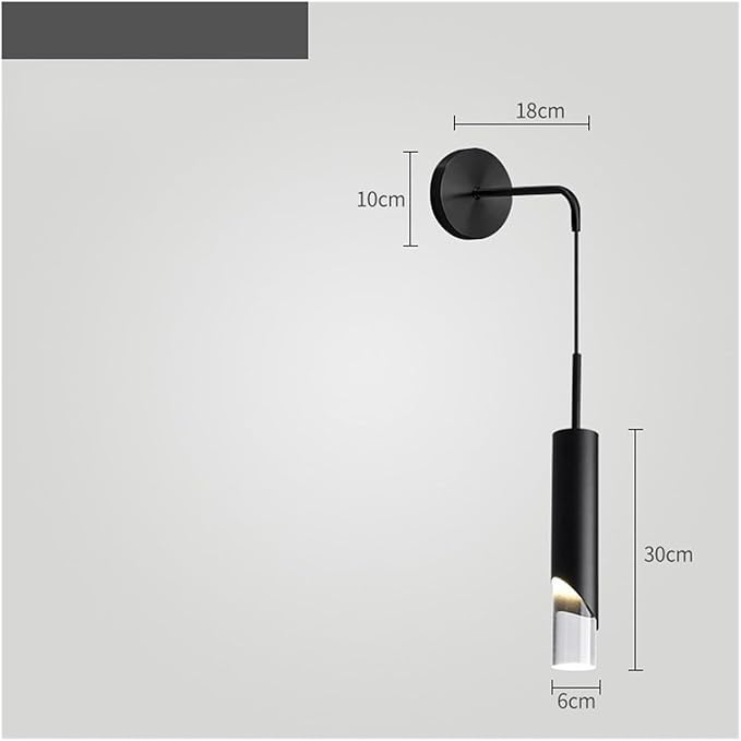 Modern Led Decorative Items Compatible with Home Tri-Color Light Source Dining Room Lights Dorm Room Decor Lamp(Black,30 * 6cm)