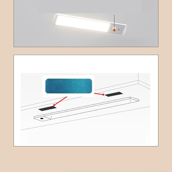 10 Pack Under Cabinet Lights Mount Metal Plates Adhesive Backing Sticky Iron Strips Sticker for Magnetic Under Cabinet Lighting Rechargeable Motion Sensor Lights Wireless Under Counter Light