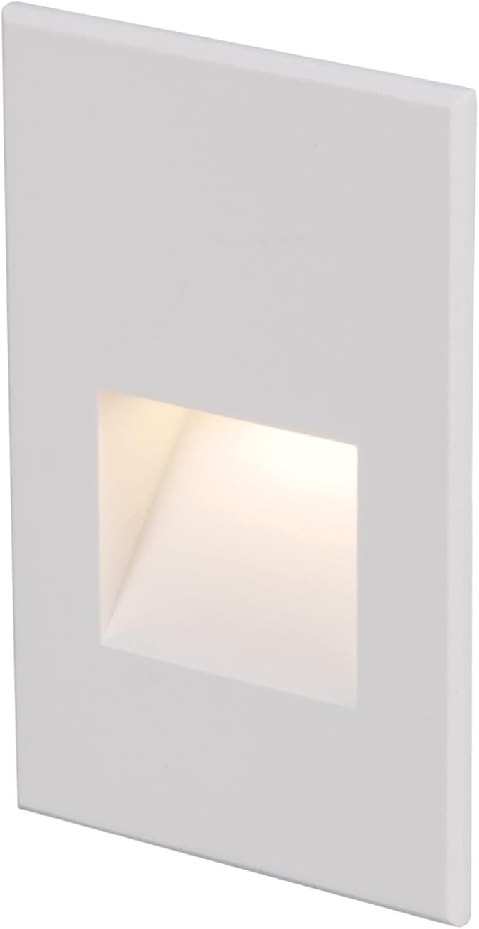 WAC Landscape Lighting, LED 12V Vertical Indoor or Outdoor Step and Wall Light 3000K Warm Built-in LED in White