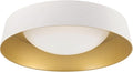 15.5 Inch LED Flush Mount Ceiling Light Fixture, 26W, Super Bright 1800 Lumen, 3 Color 3000K/4000K/5000K, Matt White with Gold Inside, Dimmable Ceiling Lamp for Bedroom Hallway Bathroom Outdoor