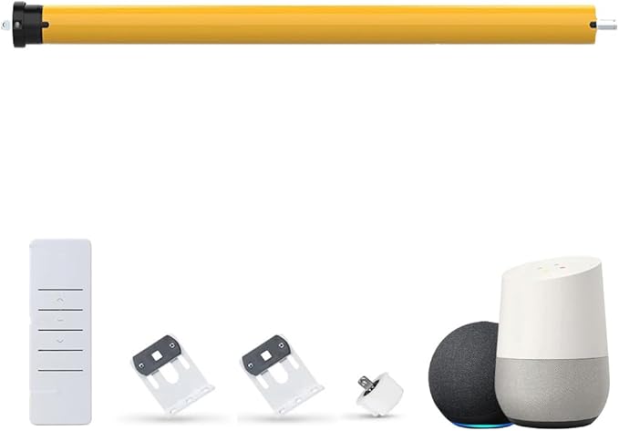 Tuya WiFi Φ35mm Smart Roller Shade Motor Kit Compatible with Alexa & Google Assistant, 38dB Quiet Brushless Drive, Motorized Blind Automation (6.0 N.m Motor Suitable for Φ40mm (1.57") Octagonal Tube)