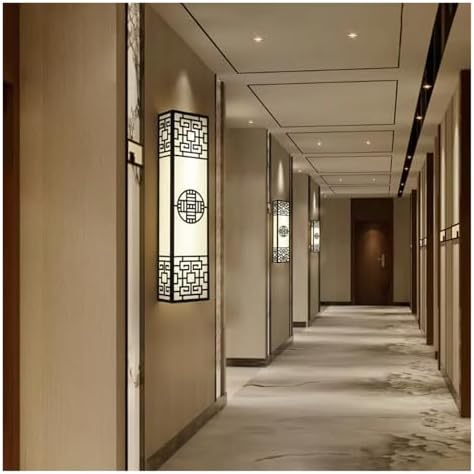Chinese Style Zen Wall Lamp - Strip-Shaped Bedside & Living Room Lighting, Modern Minimalist Design for Bedroom Decor, Elegant Background Wall Fixture
