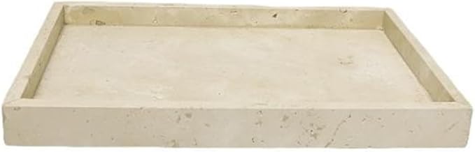 Modern Style Marble Tray Organizer - Modern Stone Decoration for Living Room, Dining Table, Office - Stylish Key and Jewelry Holder(Beige24)