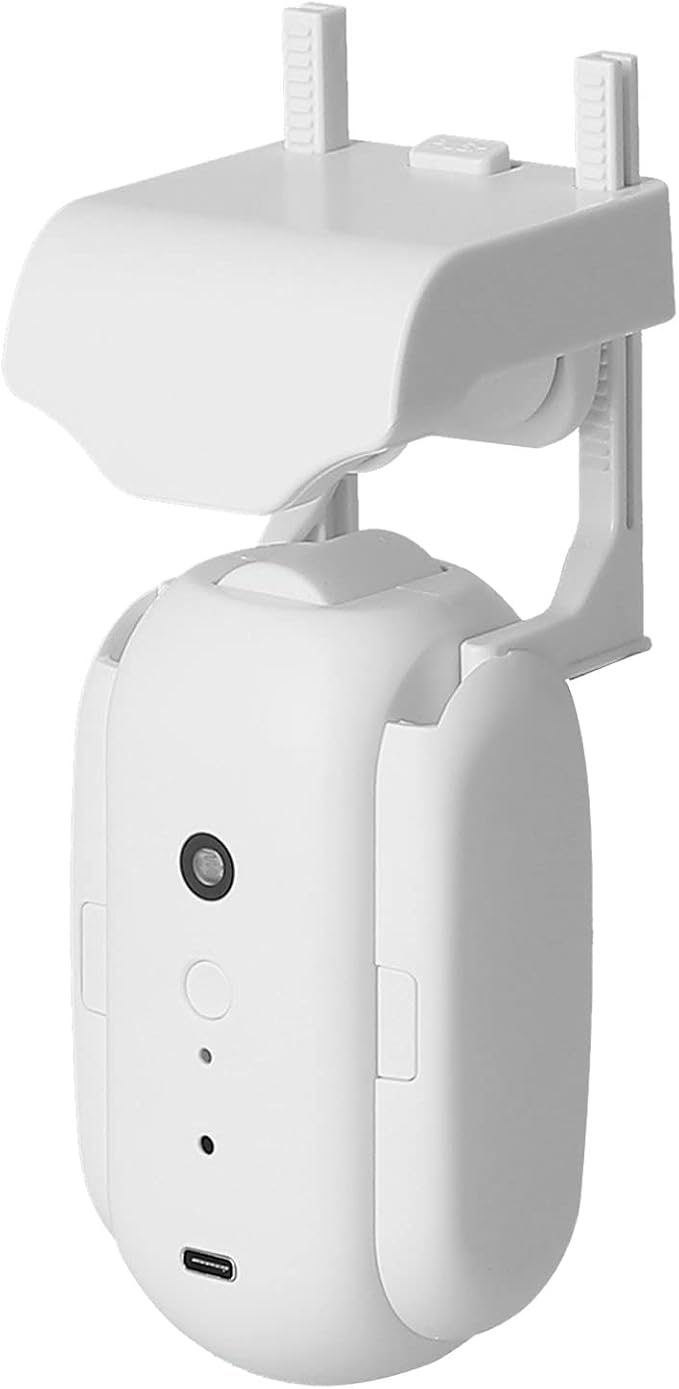 Automatic Curtain Opener and Closer, Light and Temperature Sensor Smart Curtain Motor with Tuya App Timer, Remote Control Curtain Rail Curtain Opener Robot
