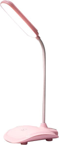 LED Desk Lamp, Touch Control Three Level Color Temperature USB Charging Table Study Lamp Portable Reading Light for Home Bedroom Dorm Study Office (Pink)