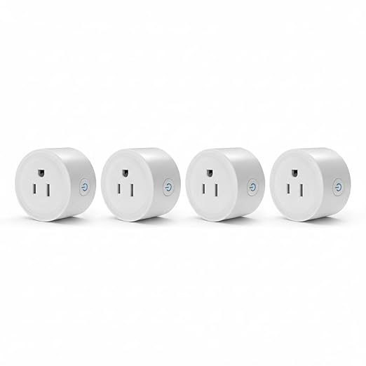 WiFi Smart Plug | Smart Outlet Compatible with Alexa & Google Home | Timer & Remote Control Smart Switch | No Hub Required 2.4GHz (4)