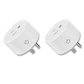 Tuya WiFi Smart Plug Works with Alexa Google Assistant IFTTT for Voice Control Mini Smart Outlet Plug with Timer Function,No Hub Required,Only 2.4GHz Wi-Fi,FCC/Rohs Listed Socket(2 Pack)