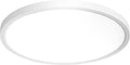 DLLT Flush Mount Ceiling Light: 12 Inch Kitchen Lighting Fixtures Ceiling - 24W Surface LED Light Fixtures for Bedroom Hallway Garage - White Round 5 Color Temperatures (2700K-6000K) Ceiling Light