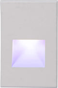 WAC Landscape Lighting, LEDme 120V LED Vertical Indoor and Outdoor Step and Wall Light Blue in White