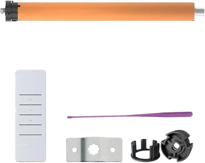 120V Tubular Roller Shutter Motor Kit with Remote, High Torque Electric Blind Motor Replacement for Awnings & Garage Doors, Quiet Operation (100 N.m for Φ94mm（3.7"） Round Tube)