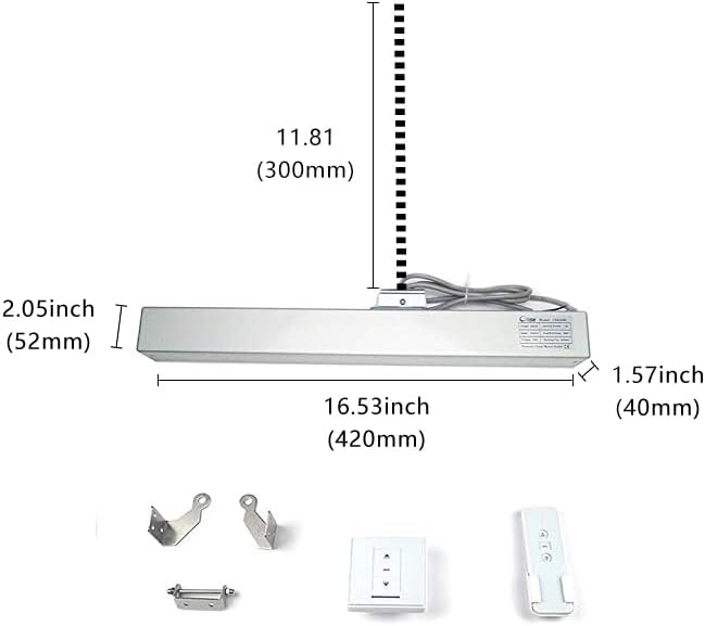 Olideauto White Color Automatic Window Closer,SD300 Linear Chain Window Actuator with 11-4/5'' Travelling Distance