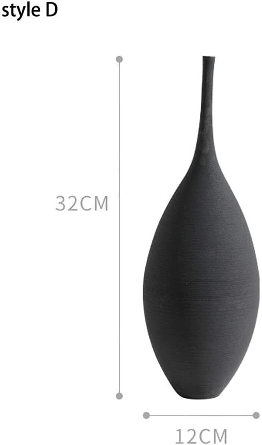 White Black Ceramic Vase Set, Modern Minimalist Ornaments Living Room Home Decor Decoration,D