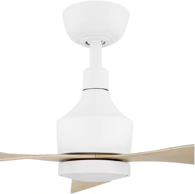 LYTIO Ryland 52 in. Smart Indoor/Outdoor Matte White Ceiling Fan with Adjustable White LED with Remote Powered by Hubspace