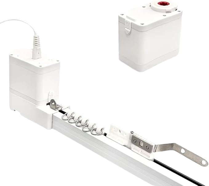 Matter Smart Curtain Track System, Hidden Motorized Curtain Rail, 1.8N.m 60kg Load, QR Pairing WiFi, Compatible with HomeKit Alexa Google Home SmartThings, Remote (7 meters (275.6 inches))