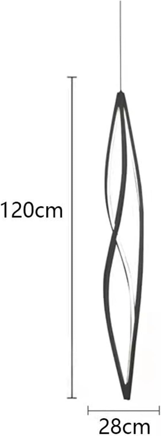 Modern Home Decor Led Lights Pendant Light Lamps Forstaircase Chandeliers for Living Room Hanging Indoor Lighting,Modern LED Chandelier(APP with RC Dimmable,Black 120cm)