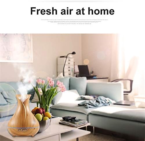 Essential Oil Diffuser Tulip Light Wood Diffuser LED Advanced Cool Mist Humidifier 14 Color LED Night Light - Our Best Wood Grain - Birthday Gifts & Housewarming Gifts