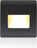 Recessed LED Stair Light Wall Lamp Motion Sensor Wall Lamp AC85-265V Step Lamp Corridor Lighting Indoor Wall Lighting 1PcsWarmWhite Black