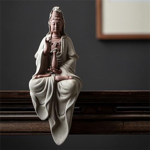 Indoor Ceramic Buddha Incense Burner with LED Light & Bonsai Tree Figurine - Elegant Home & Office Décor, Relaxation & Meditation Accessory, Unique Gift Idea