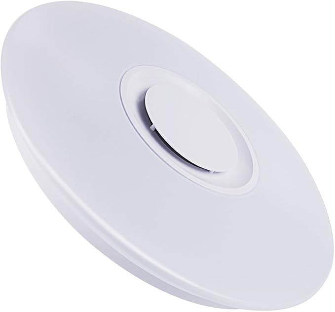 HOREVO Premium Ceiling Lights with Bluetooth Speaker 19.7-inch 36W, Dimmable 95-265V Modern Smart Home Party Light, Brightness and Music via Phone APP (Remote Includes)