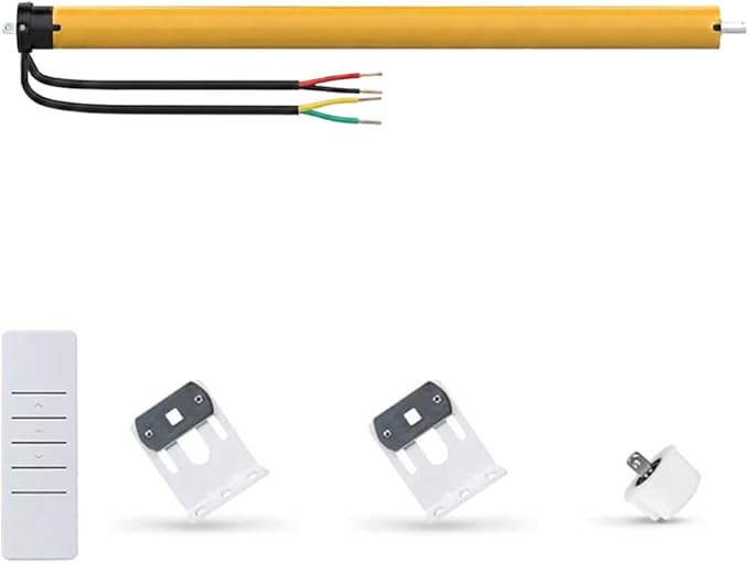 DC12V Dry Contact Motorized Roller Shade Motor Kit, 35mm Quiet Electric Blind Motor, RF Remote Automation Heavy Duty Motorize Persiana Existing Shades (6.0 N.m for Φ40mm (1.57") Octagonal Tube)