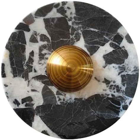 Modern Style Natural Stone Wall Light, LED Warm Light Wall Sconce, Minimalist Round Marble Wall Lamp, Bedside Hallway Entrance Indoor Wall Mounted Lighting Fixtures