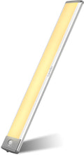 LEPOTEC 54 LED Under Counter Lighting, Motion Kitchen Cabinet Light, Battery Operated Closet Lights Pantry Light, Rechargeable Camper Caravan Night Light,Warm White (12.5inch-54LED-1 Pack)