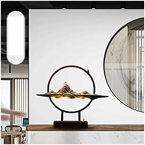 Waterfall Ceramic Reflux I Round LED Lamp I Home Decoration Zen Lamp Circle