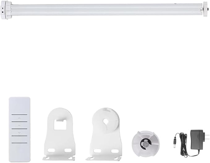 Remote Control Motorized Roller Shade Kit for 1.5" Tube (38mm) | Rechargeable Electric Blind Motor | Wireless DIY Retrofit Driver | Quiet RF433 | High Torque & Long Battery Life (1.1 N.m Torque)