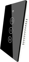 MOES WiFi Smart Curtain Switch Motorized Roller Blinds Shutter Switch,Smart Life/Tuya APP Remote Control,Compatible with Alexa Echo and Google Home,Black
