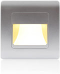 Recessed LED Stair Light Wall Lamp Motion Sensor Wall Lamp AC85-265V Step Lamp Corridor Lighting Indoor Wall Lighting 1PcsWarmWhite Silver