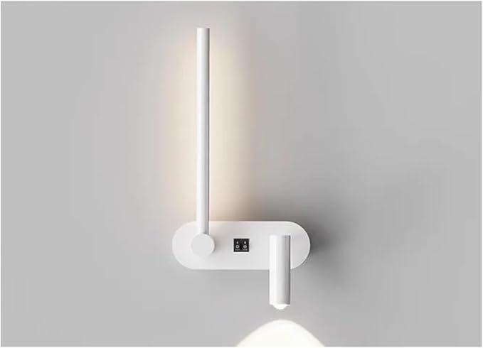 Modern Minimalist Light Luxury LED Wall Lamp Bedroom Bedside Living Room Background Decoration Study Rotating Spotlight,Practical Lighting fixtures