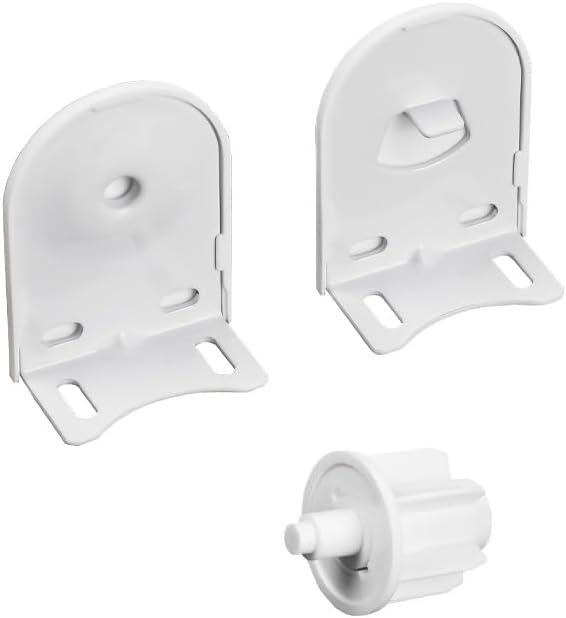 Rollerhouse 38/40mm Roller Blind Repair Kit, Mount Window Shade Brackets, Curtain Roller Blind Accessories for Electric Blinds with 1 1/2" Tube, 1 Pair, White