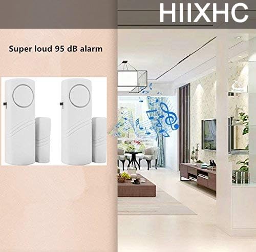 HIIXHC Personal Security Window & Door Alarm Bell | Wireless Sensor Door Window Burglar Alarm | Pack of 10