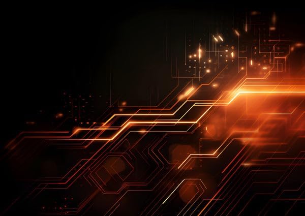 Futuristic Technology Digital Lines Canvas Print, 5 x 7 or 8 x 10 Inch Unframed Poster for Home, Office, Living Room, Bedroom Decor Made in U.S.A (8" X 10")