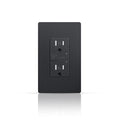 TOPELER Black Smart Electrical Outlet, Smart Wi-Fi Outlet with Individually Controlled, 15Amp Receptacle with Remote Control, Compatible with Google Home & Alexa, ETL&FCC Certified, 2.4G WiFi Only