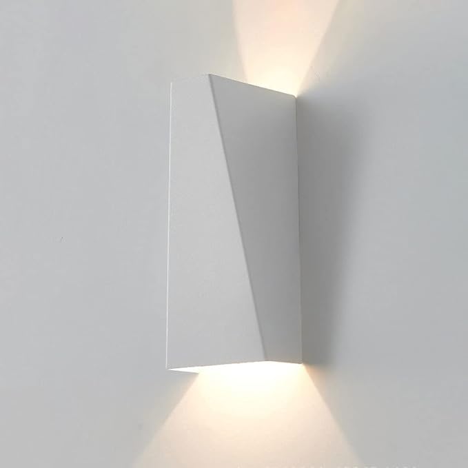 Modern Wall Light LED Sconce Up Down Metal Wall Spot Lamp, Indoor Lighting Fixtures Bedside Night Lamps for Living Room Bedroom Hallway Home Decorative Wall Wash Lights (Color : White-6000K)