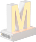 LED Magnetic Letter M, H 3.7" Light with Touch Control, White, Dimmable, Warm White 3000K