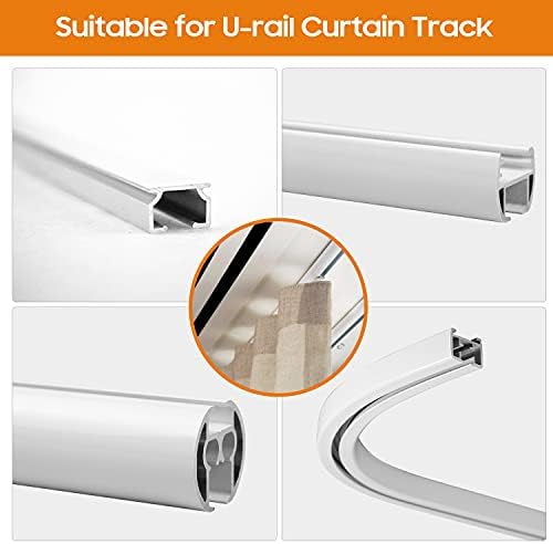 Automatic Curtain Rod Opener, Smart Home Curtain Robot with Remote Voice Control, Easy to Install, Sensor Enabled for Temperature and Light (U-rail Type Pack of 1)