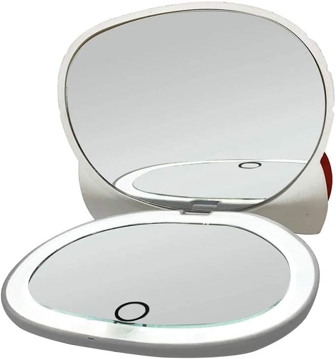Impressions Vanity Hello Kitty Compact Mirror with Adjustable Brightness, Touch Sensor and Rechargeable Travel Makeup Mirror for Purse