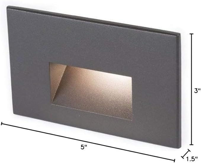 WAC Landscape Lighting, LED 12V Horizontal Indoor or Outdoor Step and Wall Light 2700K Warm Built-in LED in Solid Brass Coated with Bronze