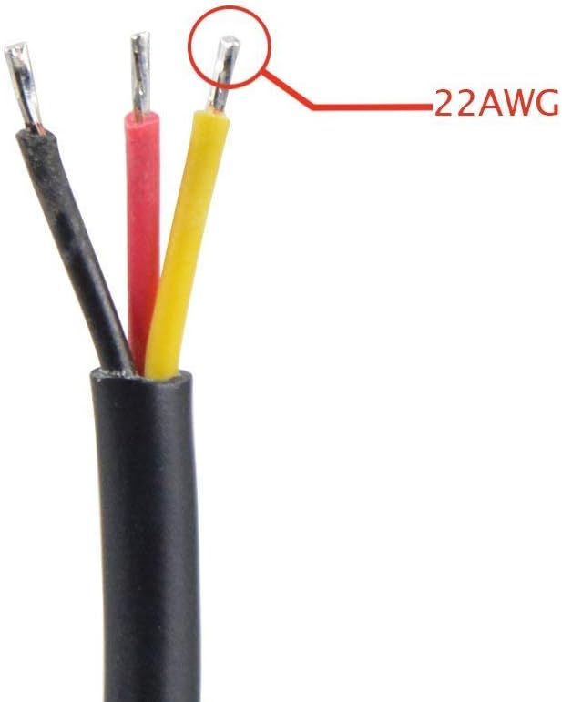 5Pairs 3 Core 3pin Black Pigtail Plastics Waterproof IP65 LED Connector Male Female 40cm/Pair Applicable 0.3mm² 15mm Nut for LED Lights