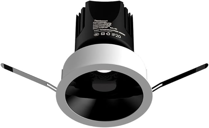 Matter WiFi LED Recessed Downlight 12W, Dimmable Anti-Glare Ceiling Light, Adjustable Angle Downlight, Works with Alexa, Google Home, Siri, SmartThings, App Control (24 Degree Beam Angle)