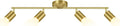 BoostArea Gold LED 4 Light Track Lighting Kit, 4 Way Ceiling Spot Lighting, Flexibly Rotatable Light Head for Kitchen, Living Room, Bedroom, Bulb Not Included