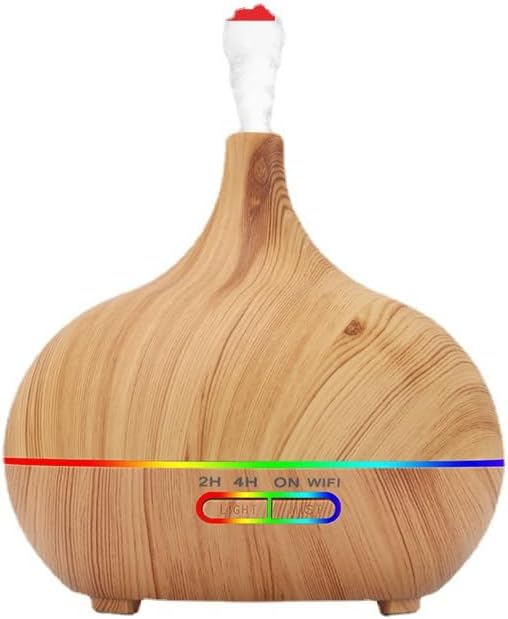 WiFi+Bluetooth Smart Essential Oil Diffuser Compatible with Alexa, Ultrasonic Aromatherapy Diffuser & Mist Humidifier with Voice & APP Remote Control, Schedule & Timer,RGB Light (UK)
